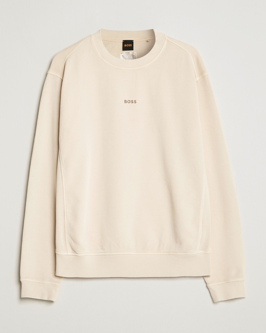 Herren | Pullover | BOSS ORANGE | Wefade Logo Sweatshirt Open White