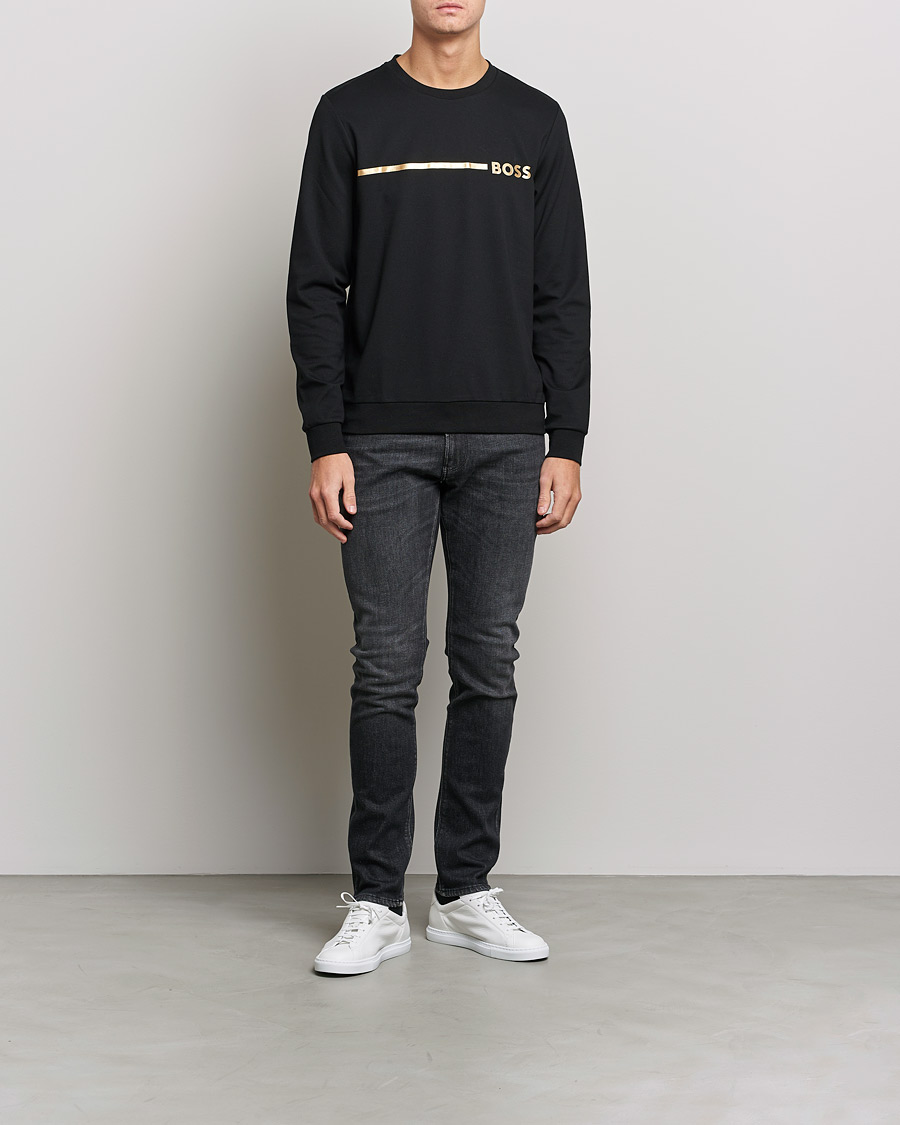 Herren | Pullover | BOSS BLACK | Tracksuit Sweatshirt Black/Gold