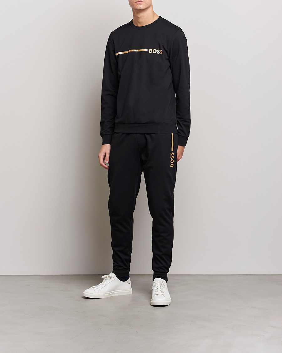 Herren | Hosen | BOSS BLACK | Tracksuit Sweatpants Black/Gold