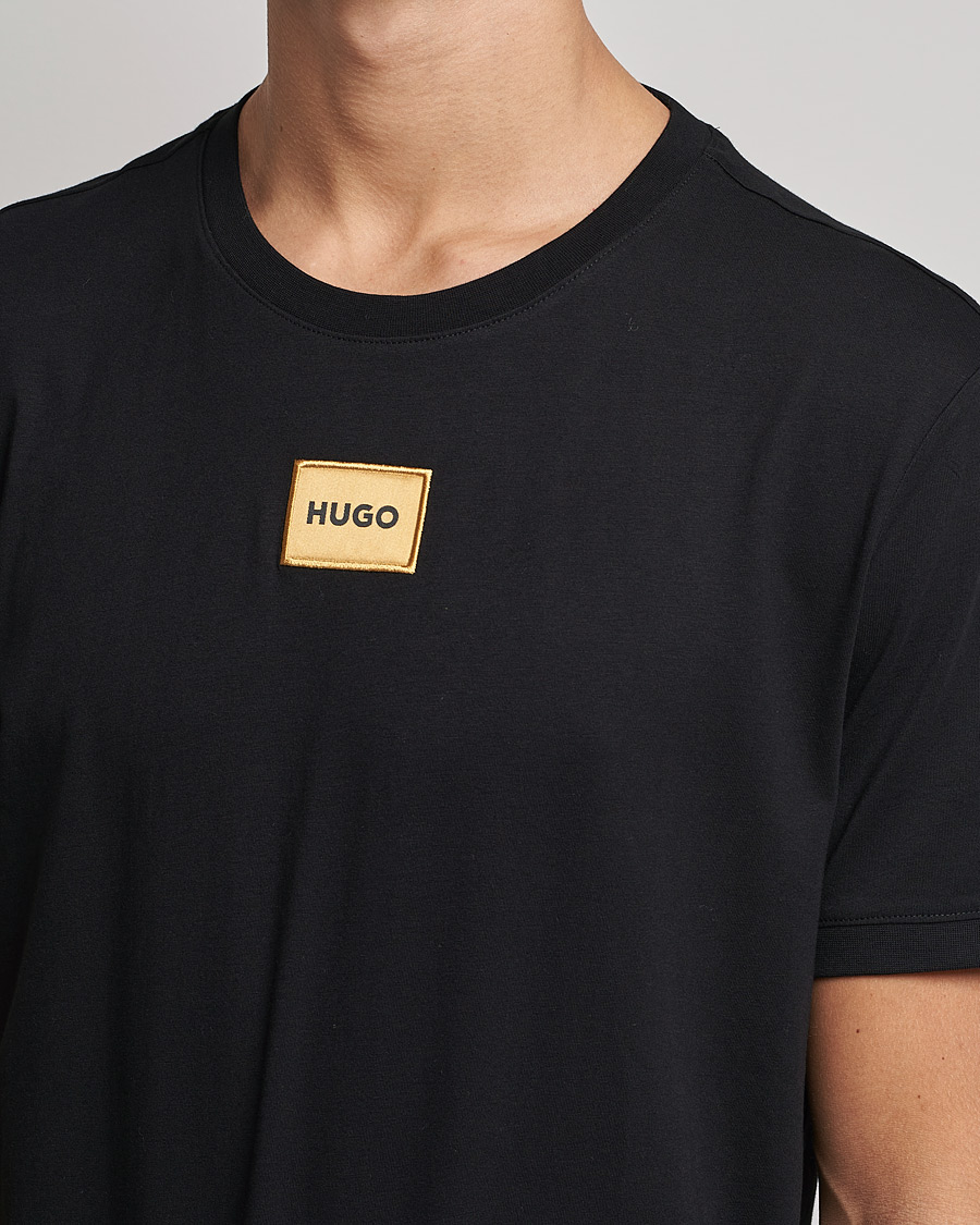 Herren | T-Shirts | HUGO | Diragolino Crew Neck T-Shirt Black