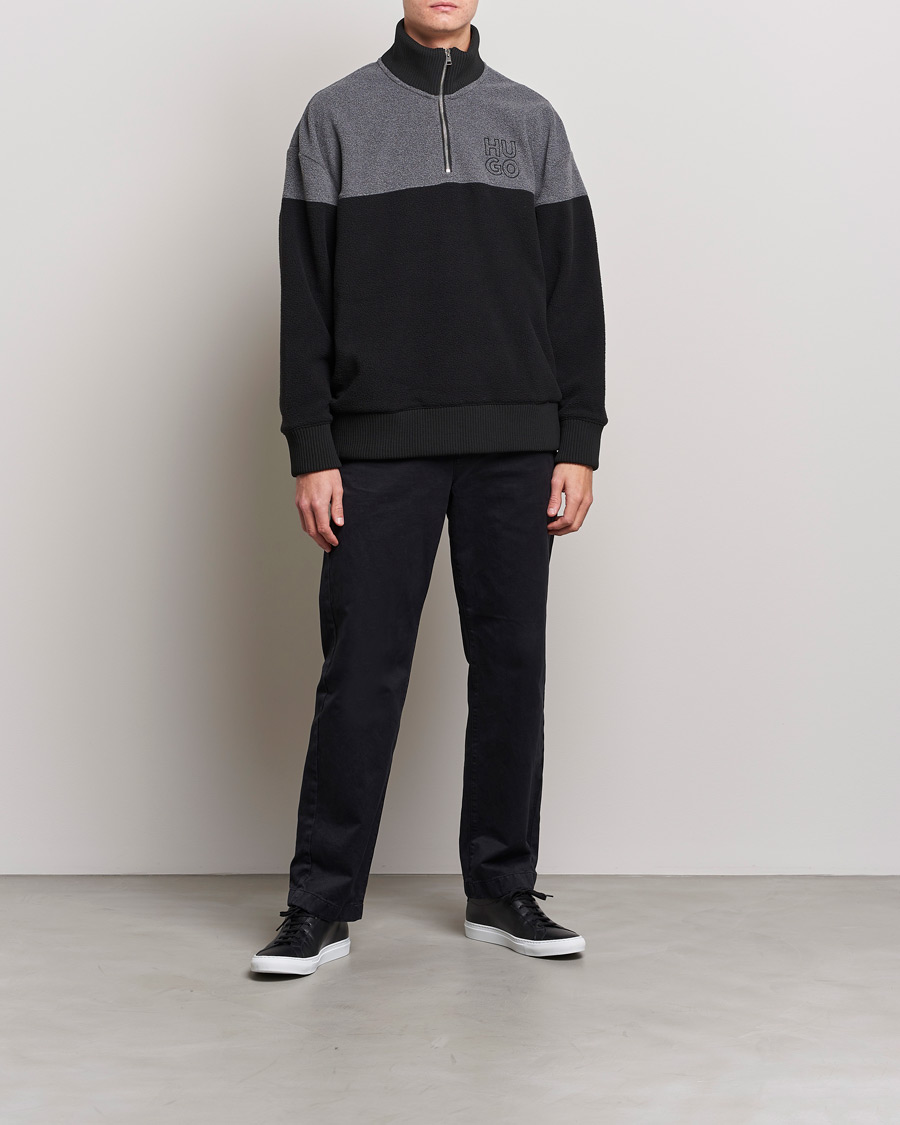 Herren | Pullover | HUGO | Dorpin Half Zip Sweater Black