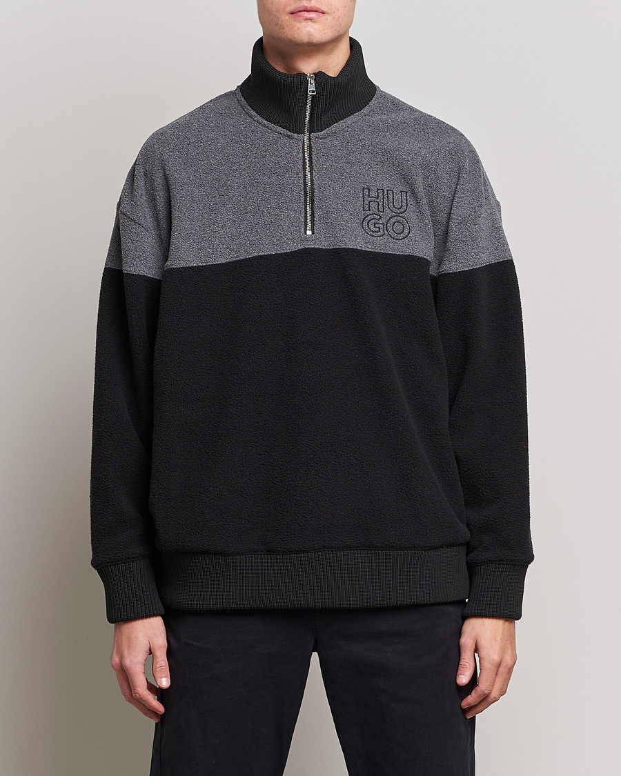 Herren | Pullover | HUGO | Dorpin Half Zip Sweater Black