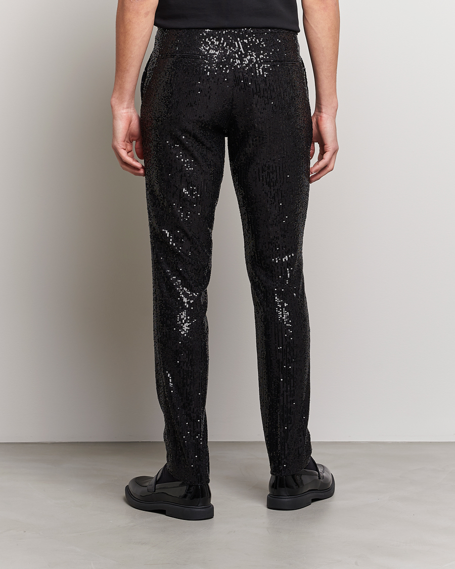 Herren | Hosen | HUGO | Hesten Shiny Tuxedo Trousers Black