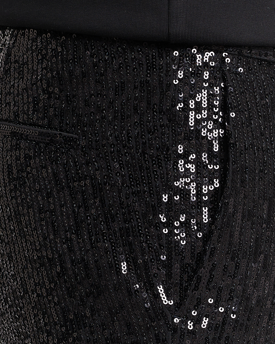 Herren | Hosen | HUGO | Hesten Shiny Tuxedo Trousers Black