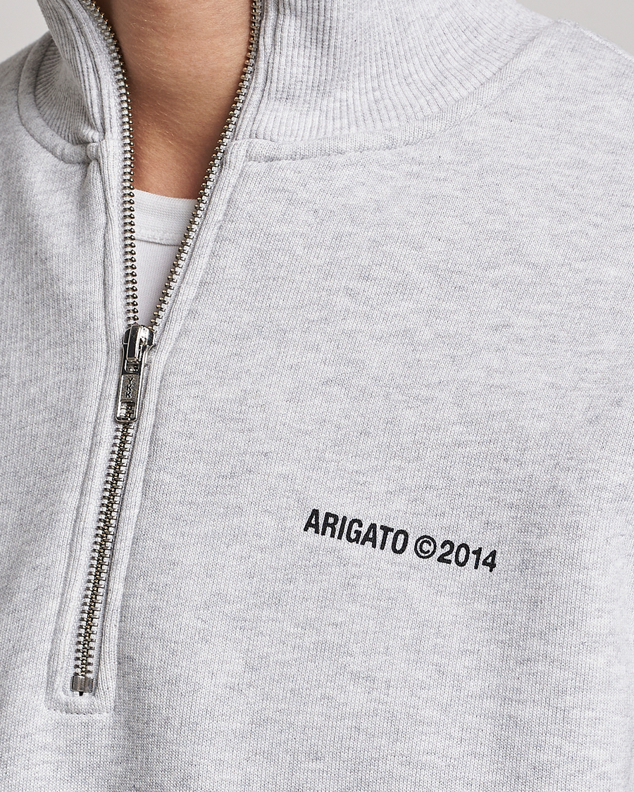 Herren | Pullover | Axel Arigato | Monogram Half Zip Sweater Grey Melange