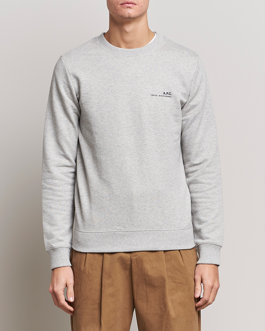 Herren | Graue Sweatshirts | A.P.C. | Item Sweatshirt Heather Grey