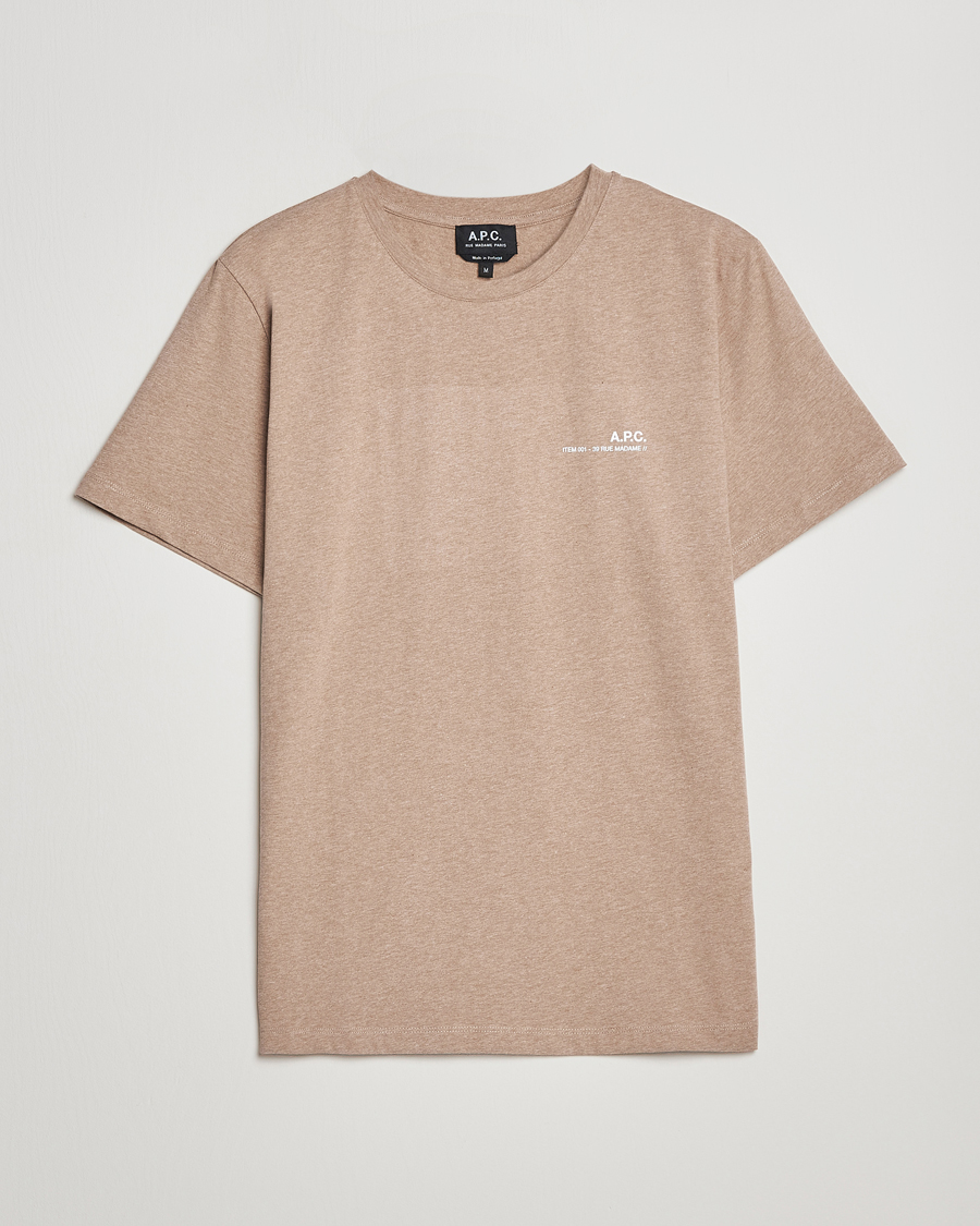 Herren | T-Shirts | A.P.C. | Item T-Shirt Heather Beige