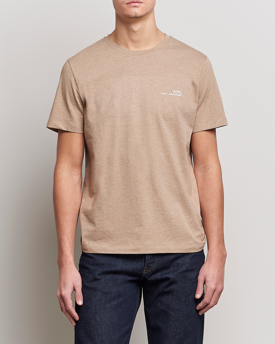 Herren | T-Shirts | A.P.C. | Item T-Shirt Heather Beige