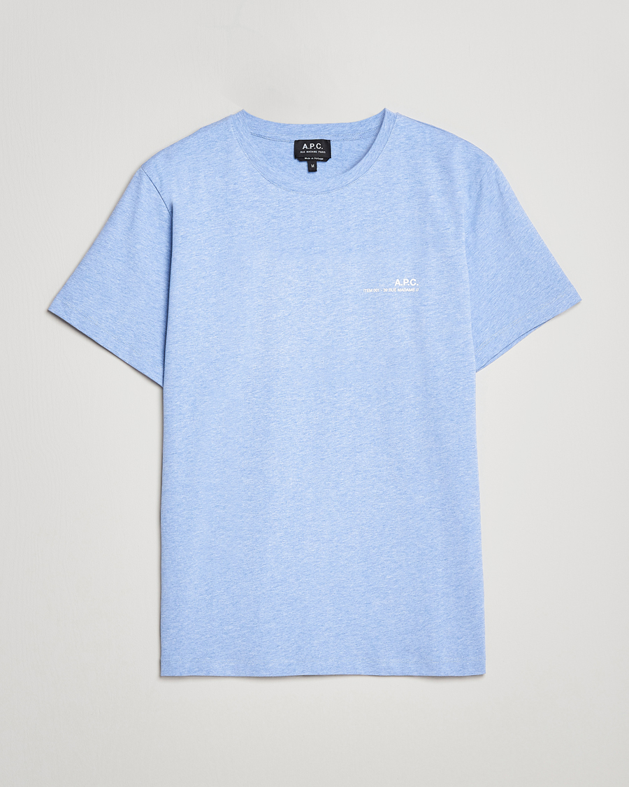 Herren | T-Shirts | A.P.C. | Item T-Shirt Bleu Ciel