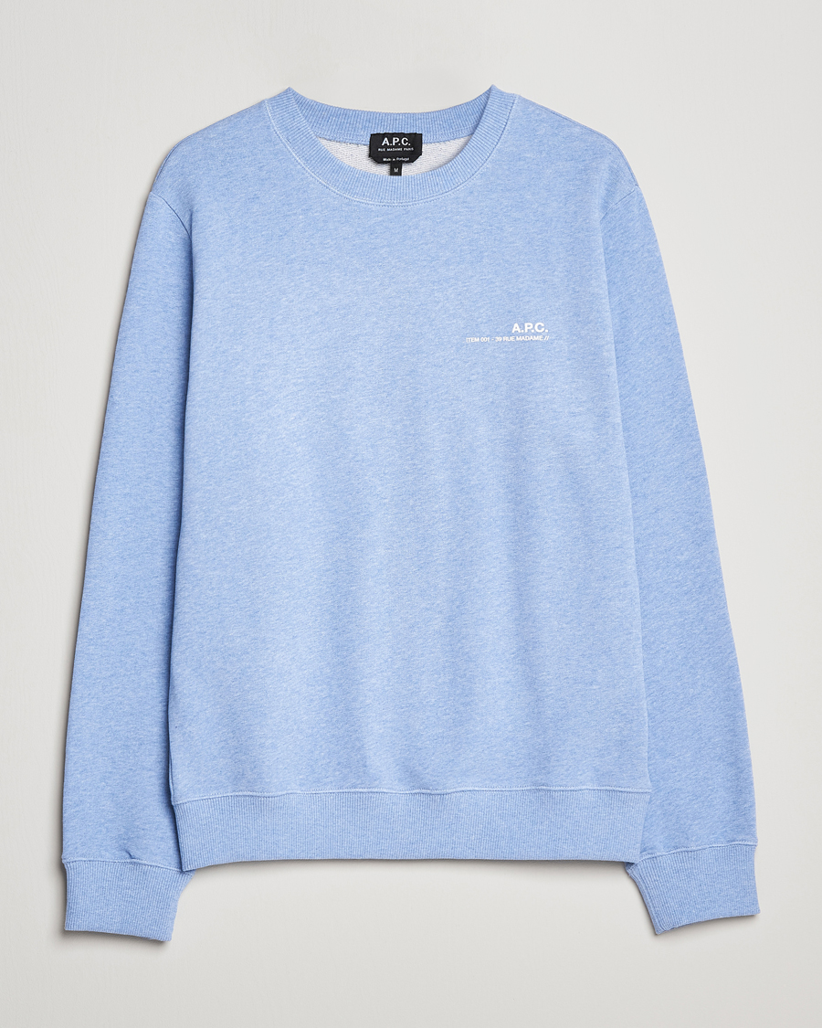 Herren | Pullover | A.P.C. | Item Sweatshirt Bleu Ciel