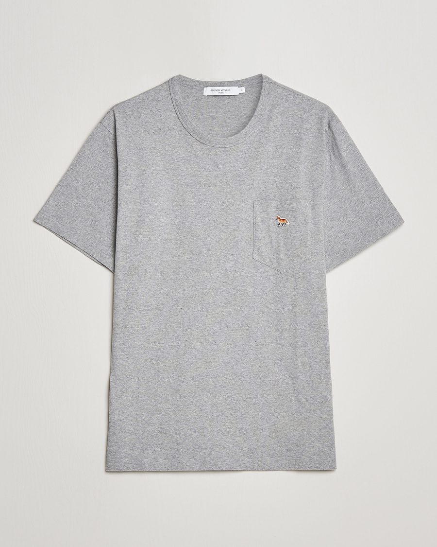 Herren | T-Shirts | Maison Kitsuné | Baby Fox Patch Tee Light Grey