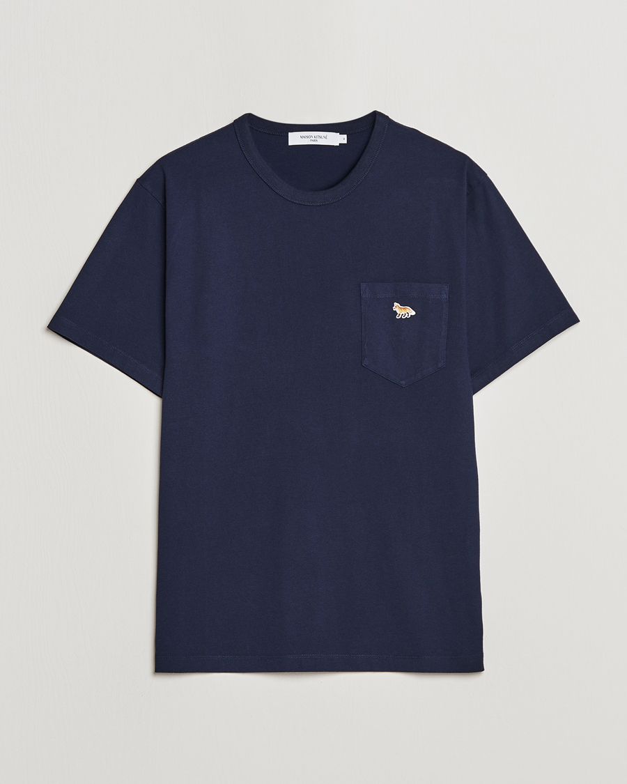 Herren | T-Shirts | Maison Kitsuné | Baby Fox Patch Tee Navy