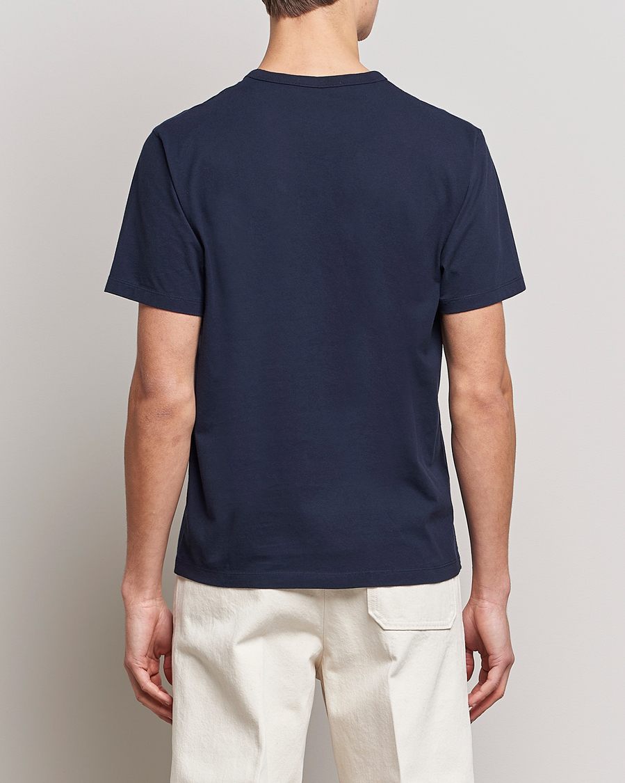 Herren | T-Shirts | Maison Kitsuné | Baby Fox Patch Tee Navy