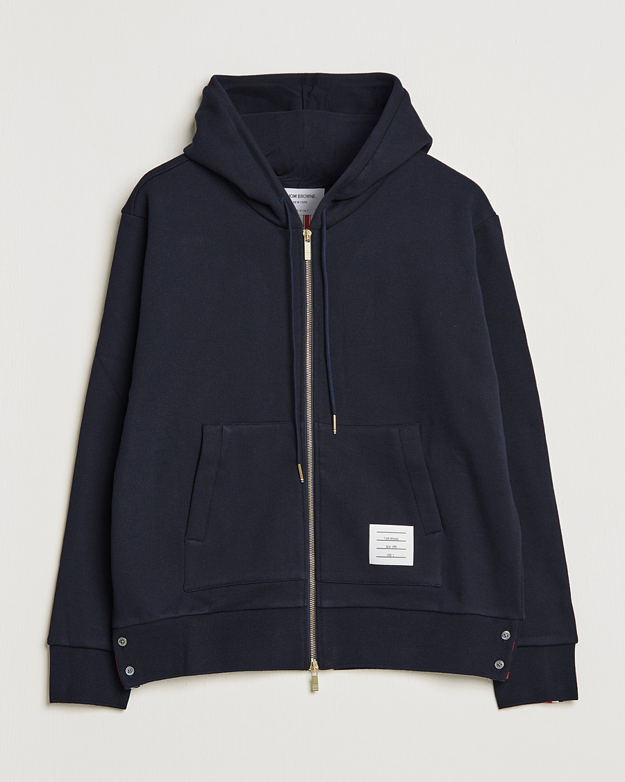 Herren | Pullover | Thom Browne | Center Back Full Zip Hoodie Navy