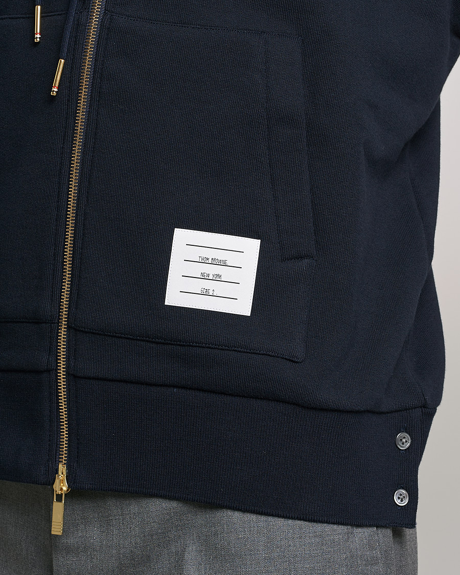 Herren | Pullover | Thom Browne | Center Back Full Zip Hoodie Navy