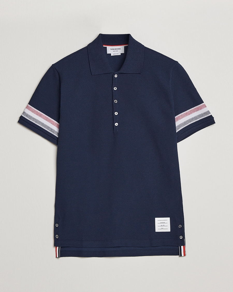 Herren | Poloshirts | Thom Browne | RWB Stripe Polo Shirt Navy
