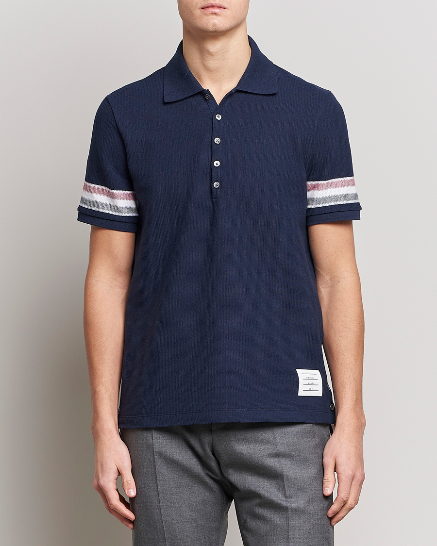 Herren | Poloshirts | Thom Browne | RWB Stripe Polo Shirt Navy