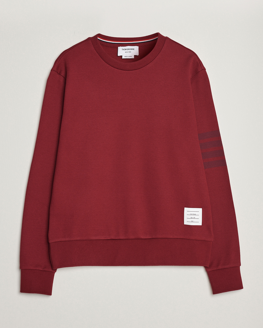 Herren | Pullover | Thom Browne | Tonal 4 Bar Sweatshirt Burgundy