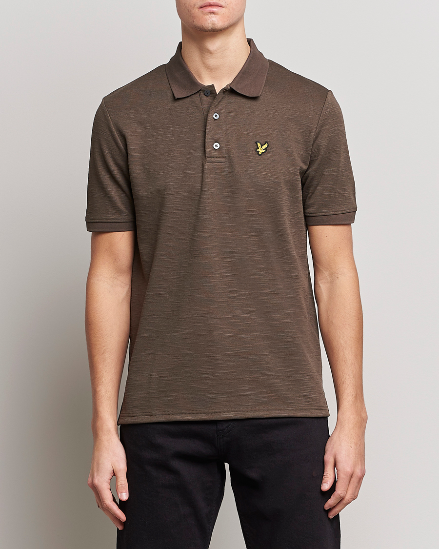 Herren | Poloshirts | Lyle & Scott | Chunky Slub Pique Polo Form Green