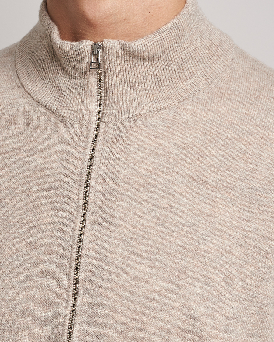 Herren | Pullover | Tiger of Sweden | Owain Merino Half Zip Sweater Dark White