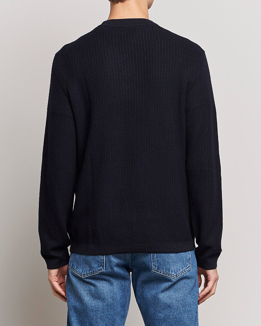 Herren | Pullover | Tiger of Sweden | Elssler Wool Sweater Navy
