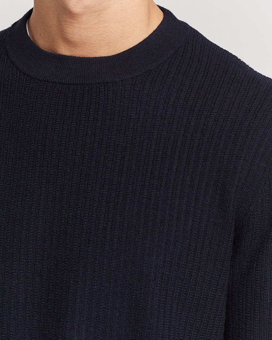 Herren | Pullover | Tiger of Sweden | Elssler Wool Sweater Navy