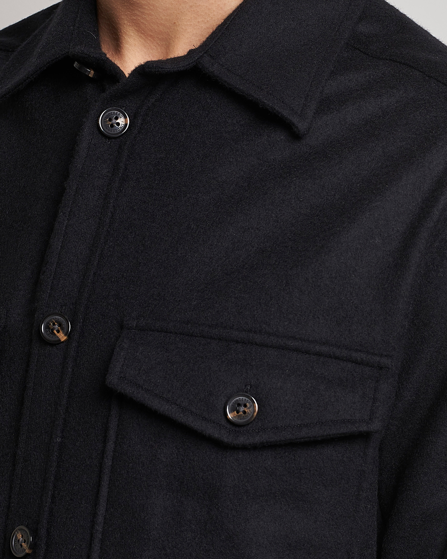 Herren | Hemden | J.Lindeberg | Silas Regular Wool Mix Overshirt Black