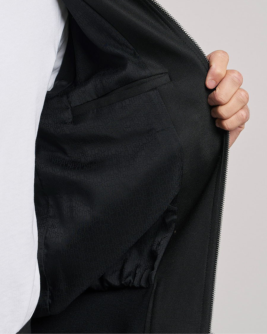 Herren | Jacken | J.Lindeberg | Thom Bomber Wool Twill Jacket Black