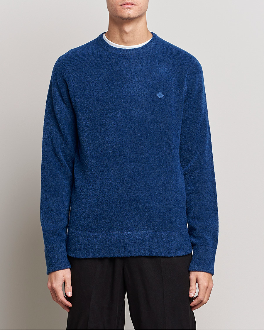 Herren | Pullover | J.Lindeberg | Yuri Merino Logo Crew Neck Sweater Navy Peony
