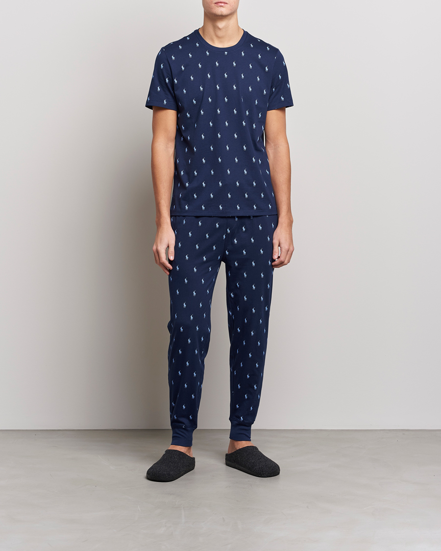 Herren | T-Shirts | Polo Ralph Lauren | Printed Pony Crew Neck T-Shirt Navy