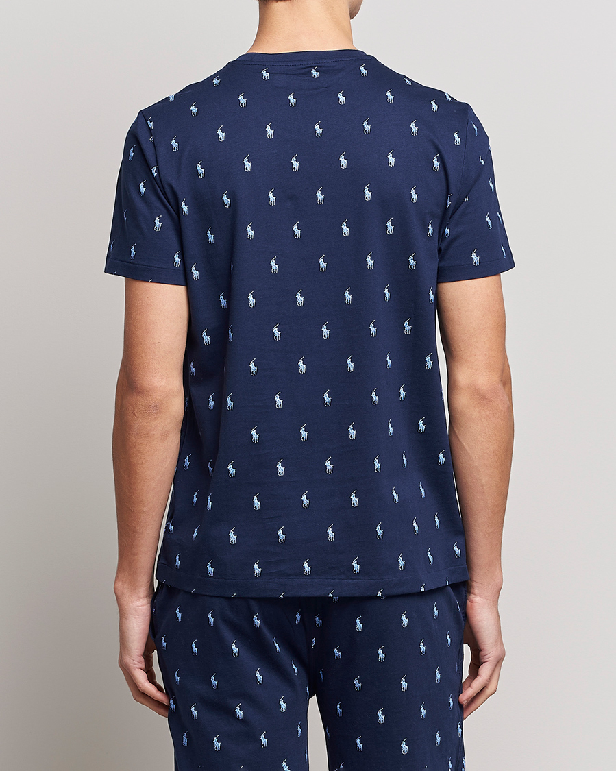 Herren | T-Shirts | Polo Ralph Lauren | Printed Pony Crew Neck T-Shirt Navy