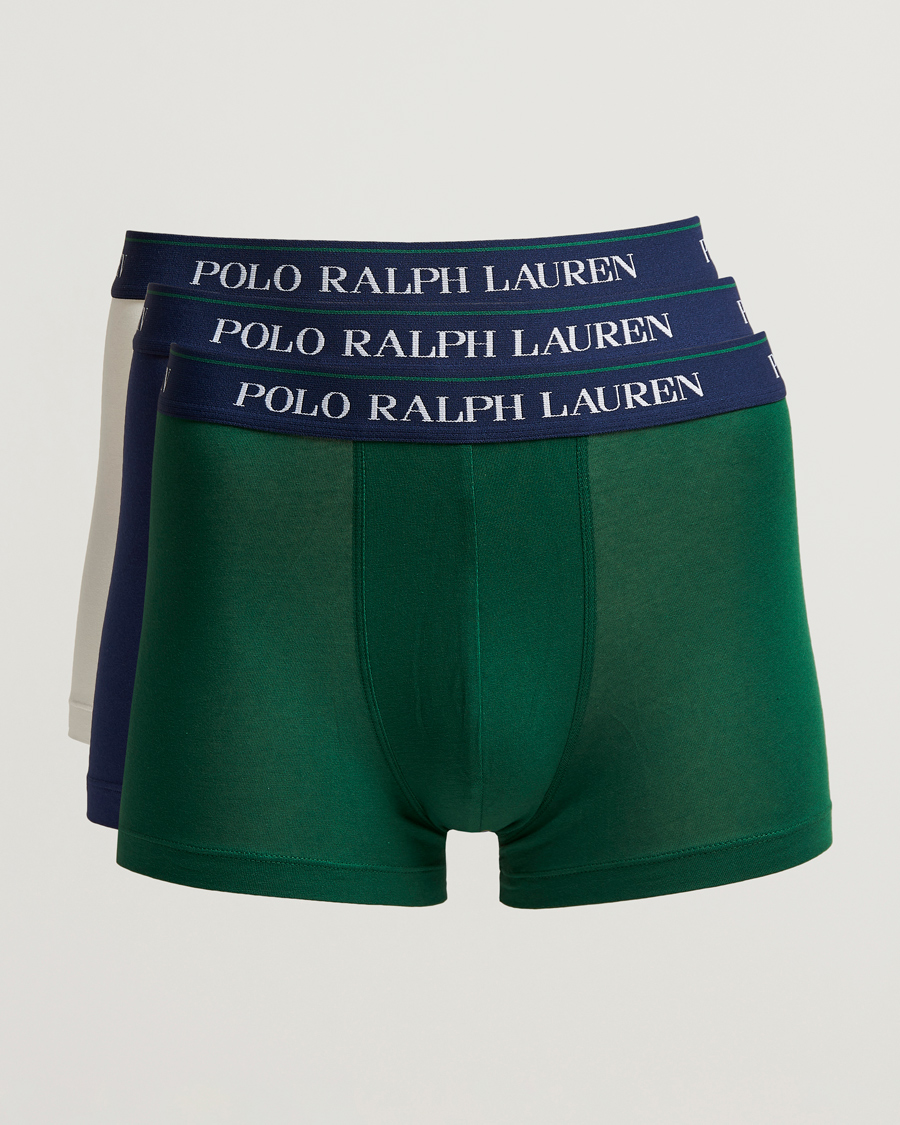 Herren | Unterwäsche | Polo Ralph Lauren | 3-Pack Trunk Green/White/Navy