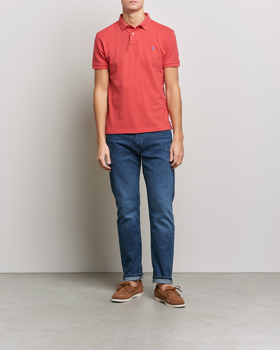 Herren | Poloshirts | Polo Ralph Lauren | Custom Slim Fit Polo Starboard Red