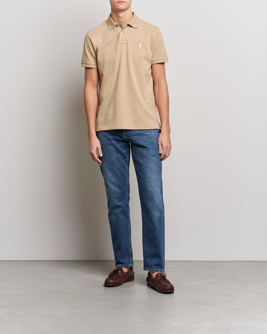 Herren | Poloshirts | Polo Ralph Lauren | Custom Slim Fit Polo Coastal Beige