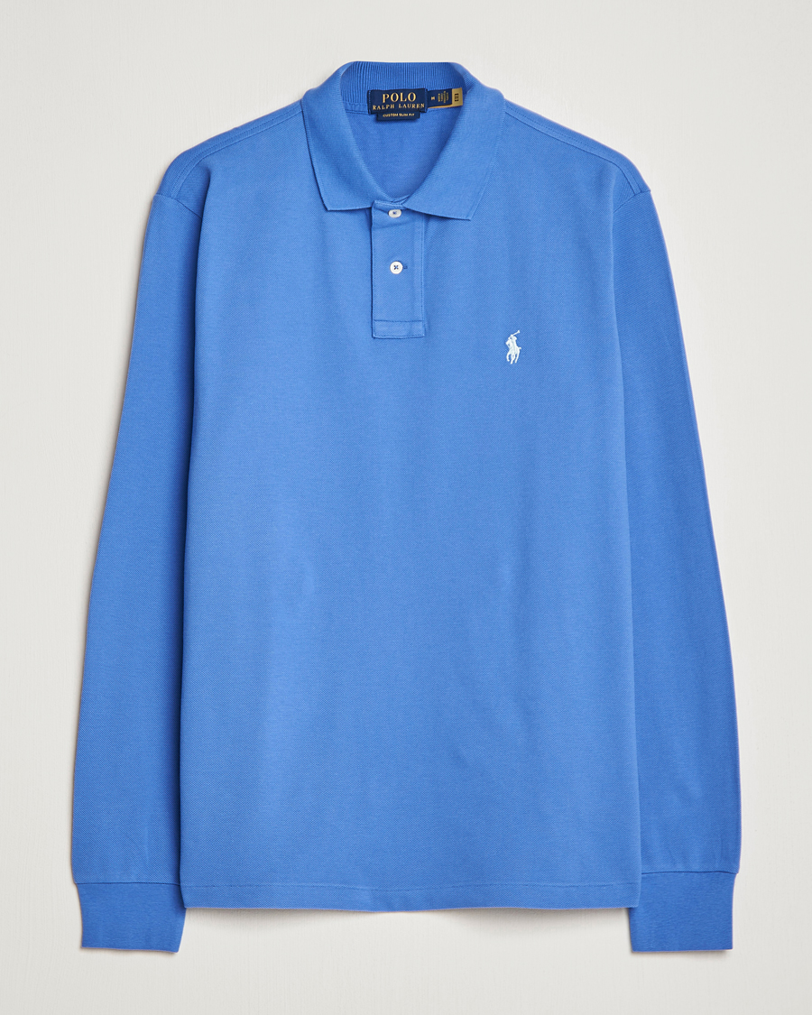 Herren | Pullover | Polo Ralph Lauren | Custom Slim Fit Long Sleeve Polo Maidstone Blue