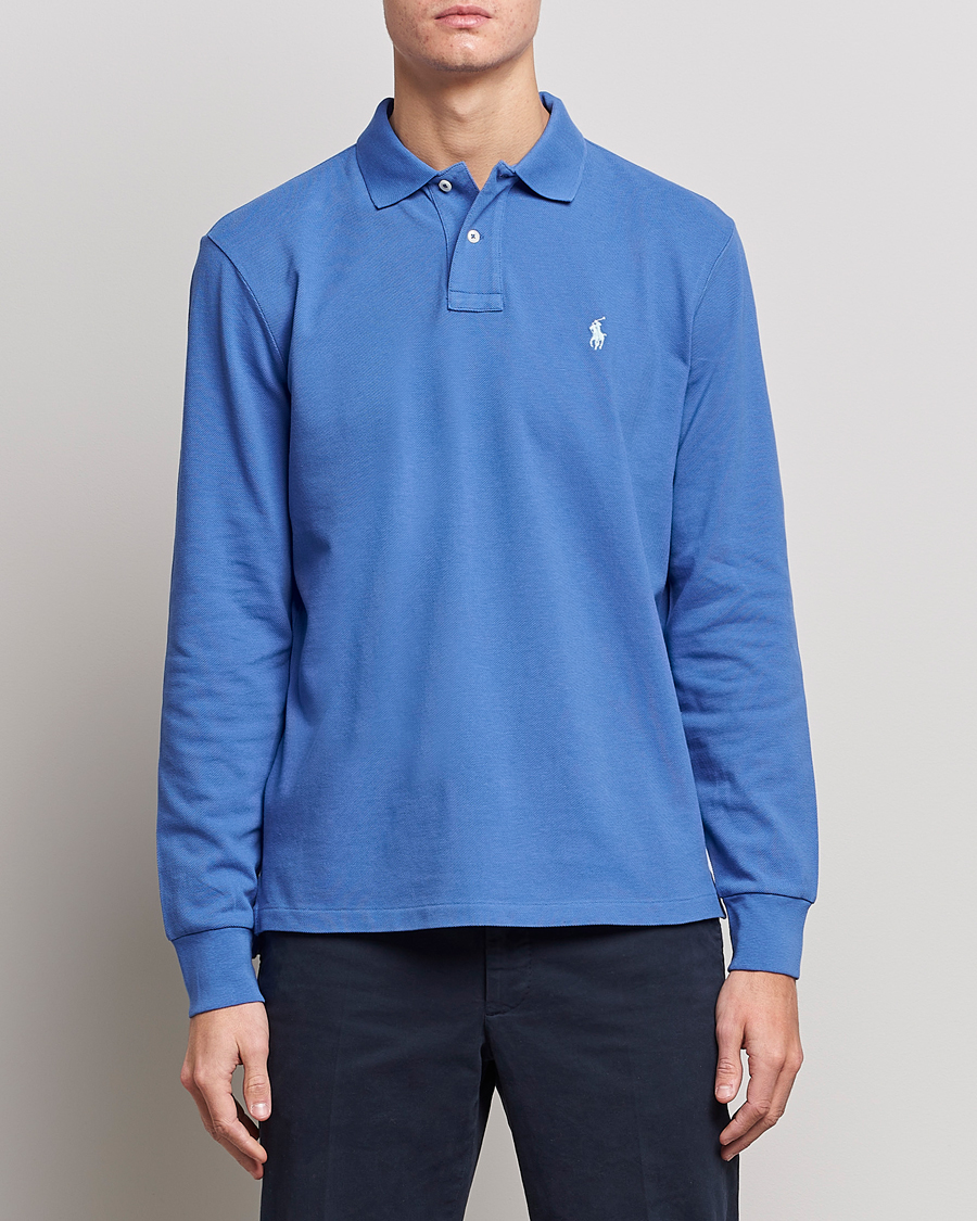 Herren | Pullover | Polo Ralph Lauren | Custom Slim Fit Long Sleeve Polo Maidstone Blue