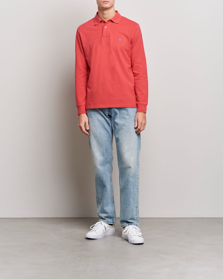 Herren | Pullover | Polo Ralph Lauren | Custom Slim Fit Long Sleeve Polo Starboard Red