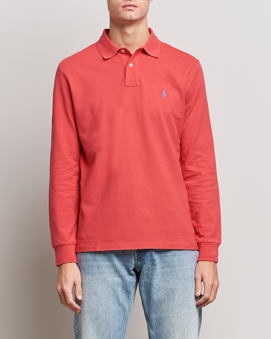 Herren | Pullover | Polo Ralph Lauren | Custom Slim Fit Long Sleeve Polo Starboard Red