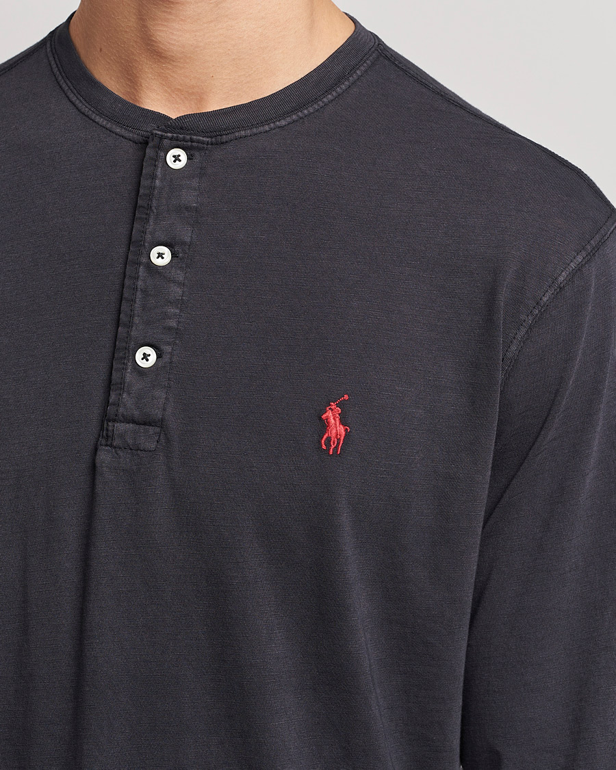 Herren | Pullover | Polo Ralph Lauren | Slub Jersey Henley Black