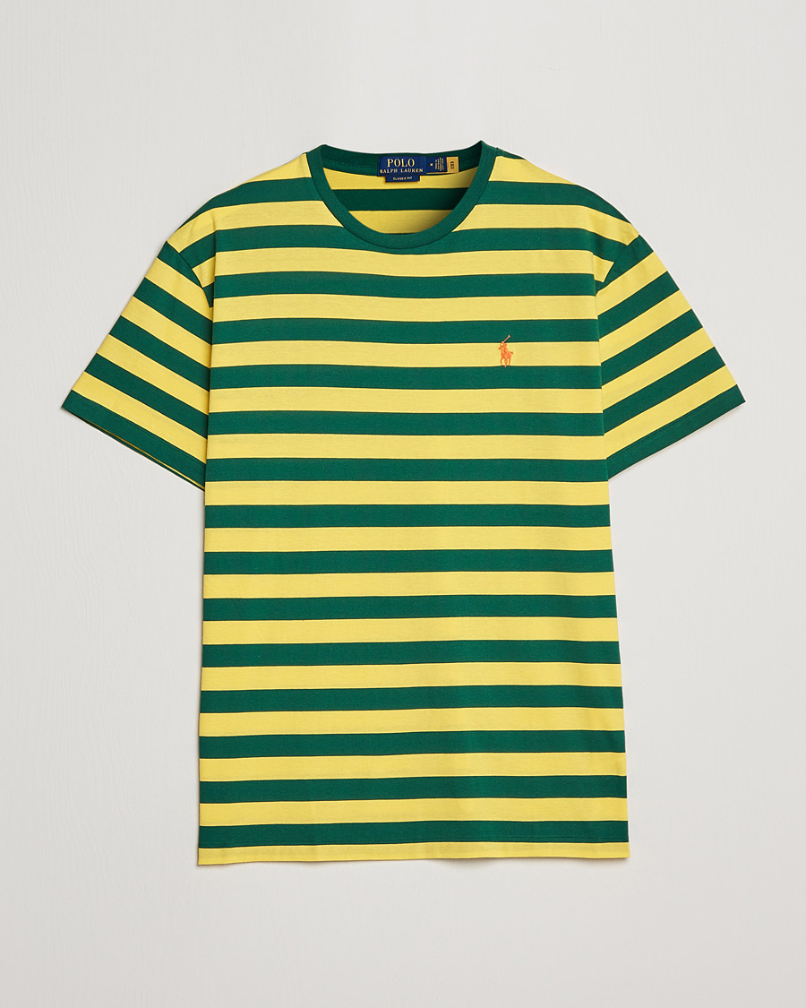 Herren | T-Shirts | Polo Ralph Lauren | Striped Crew Neck T-Shirt Lemon/Green