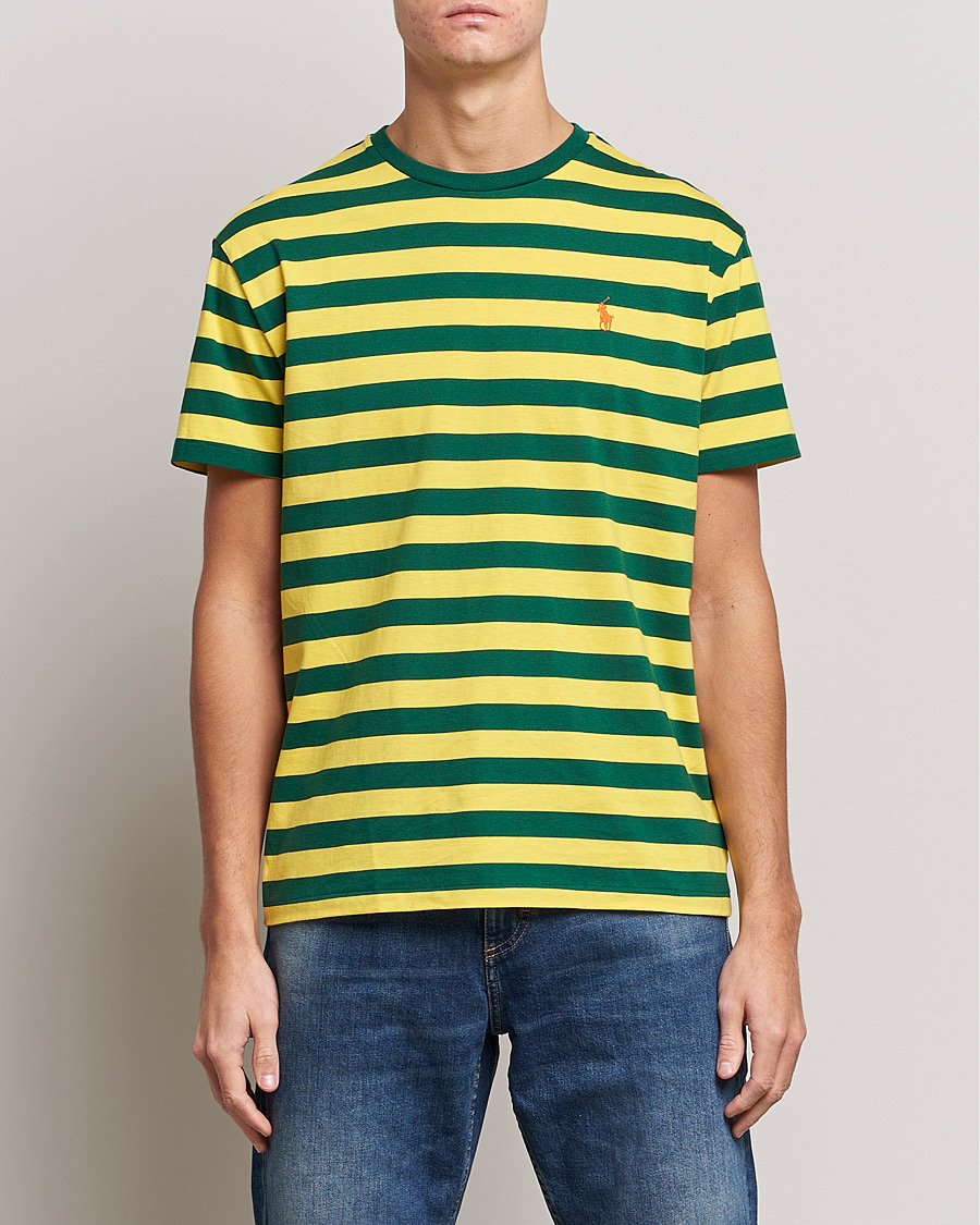 Herren | T-Shirts | Polo Ralph Lauren | Striped Crew Neck T-Shirt Lemon/Green