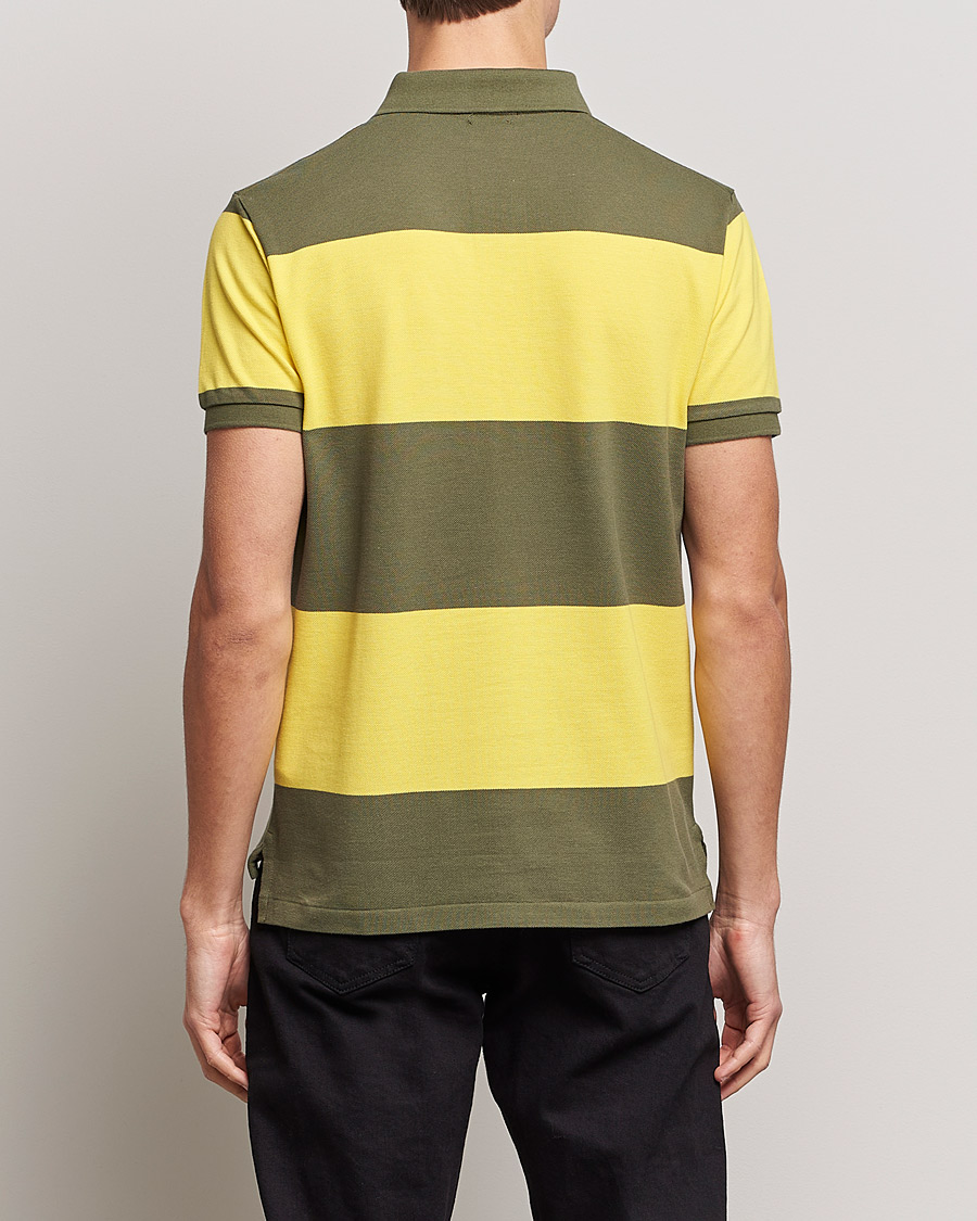 Herren | Poloshirts | Polo Ralph Lauren | Custom Slim Fit Barstriped Polo Lemon/Dark Sage