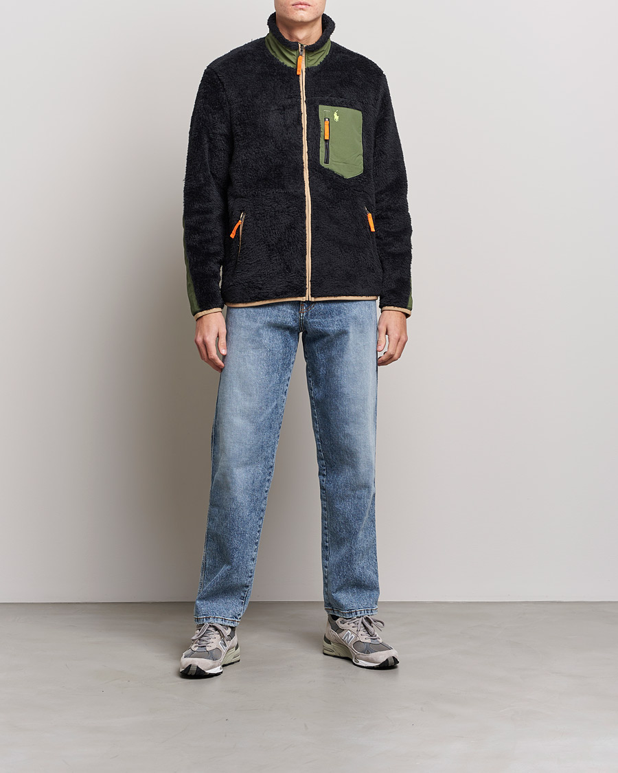 Herren | Pullover | Polo Ralph Lauren | Curly Sherpa Full Zip Black Multi