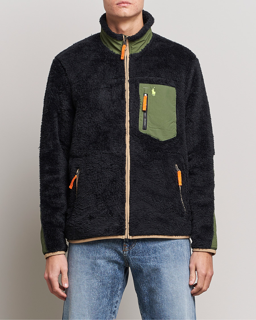 Herren | Pullover | Polo Ralph Lauren | Curly Sherpa Full Zip Black Multi