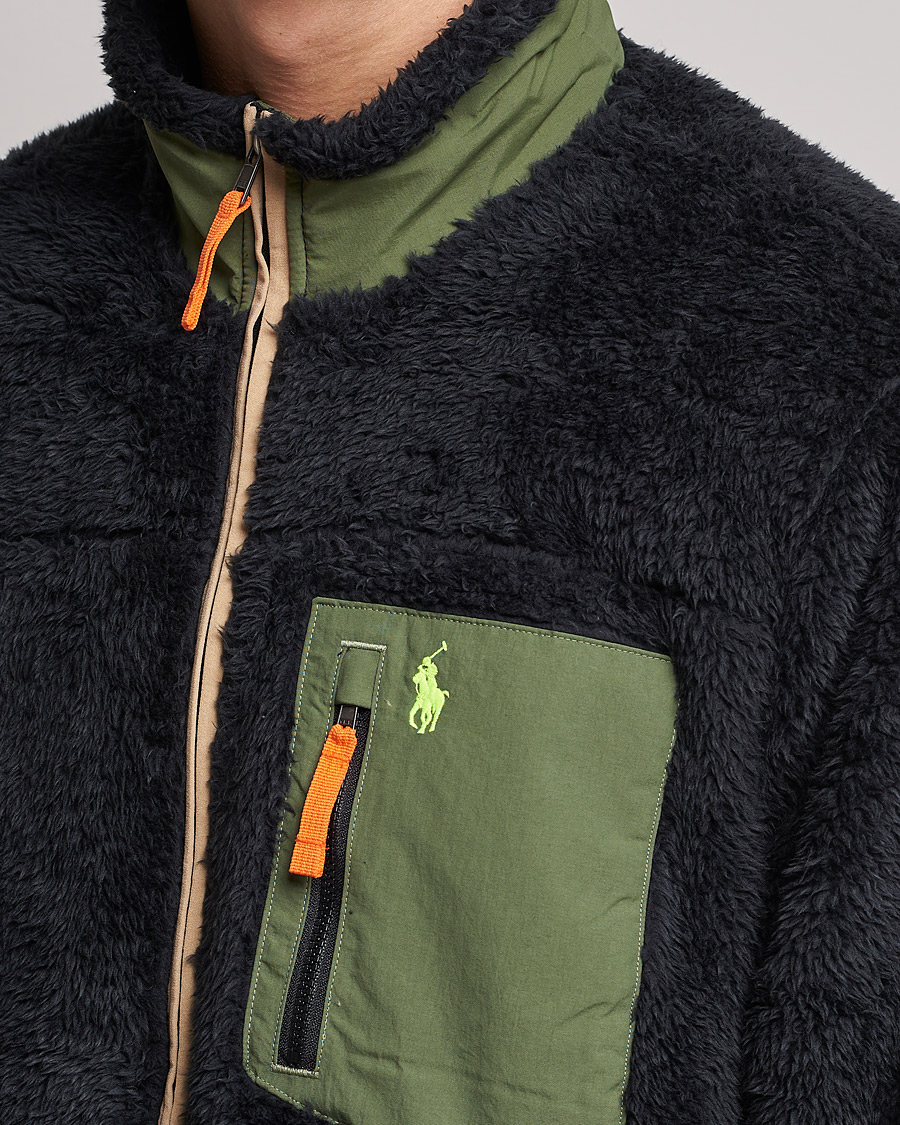 Herren | Pullover | Polo Ralph Lauren | Curly Sherpa Full Zip Black Multi