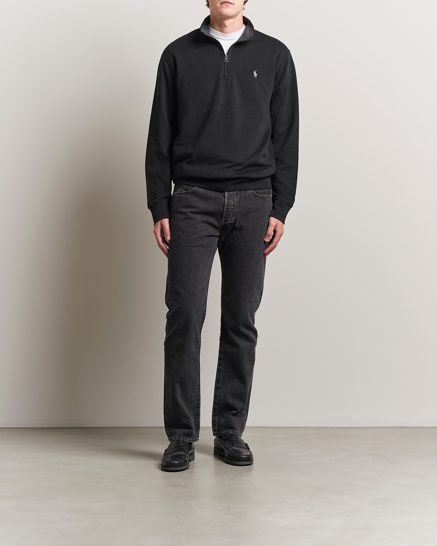 Herren | Pullover | Polo Ralph Lauren | Double Knit Half-Zip Sweater Polo Black
