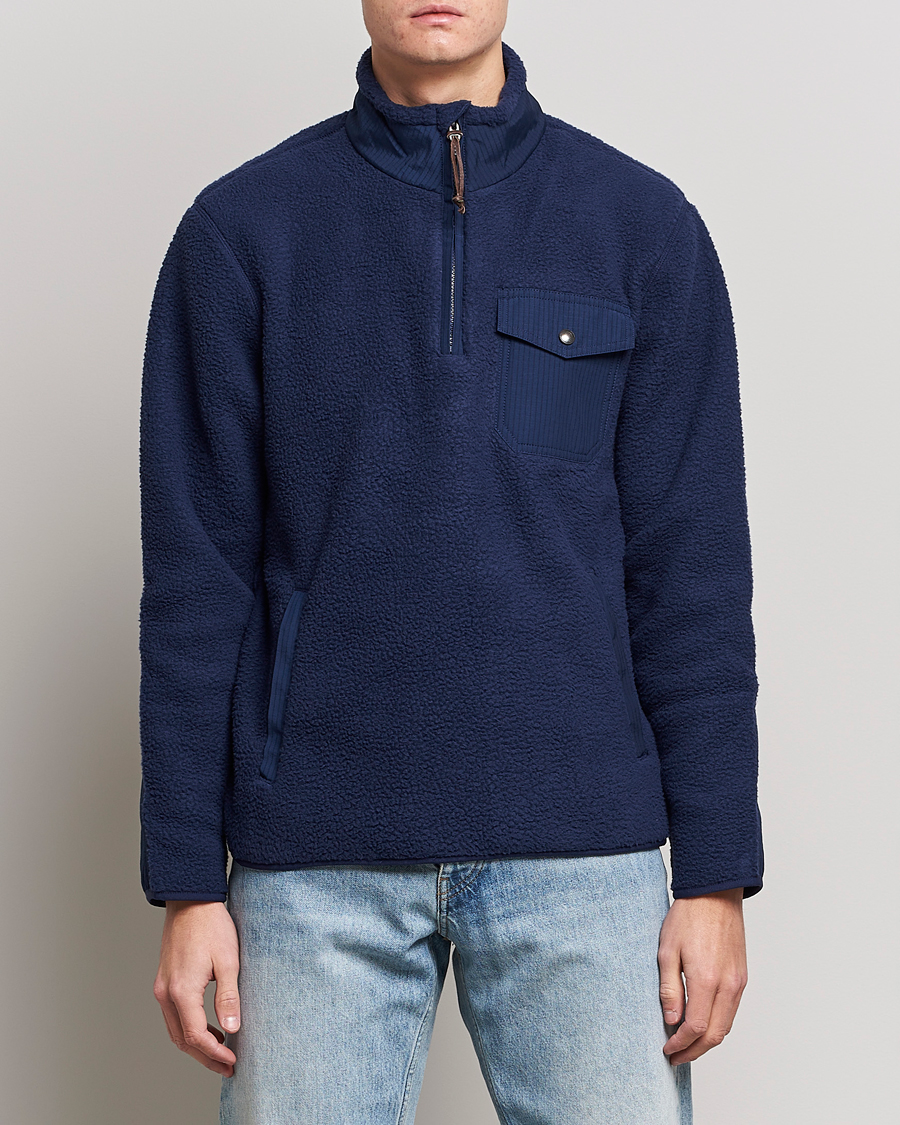 Herren | Pullover | Polo Ralph Lauren | Curly Sherpa Half Zip Newport Navy