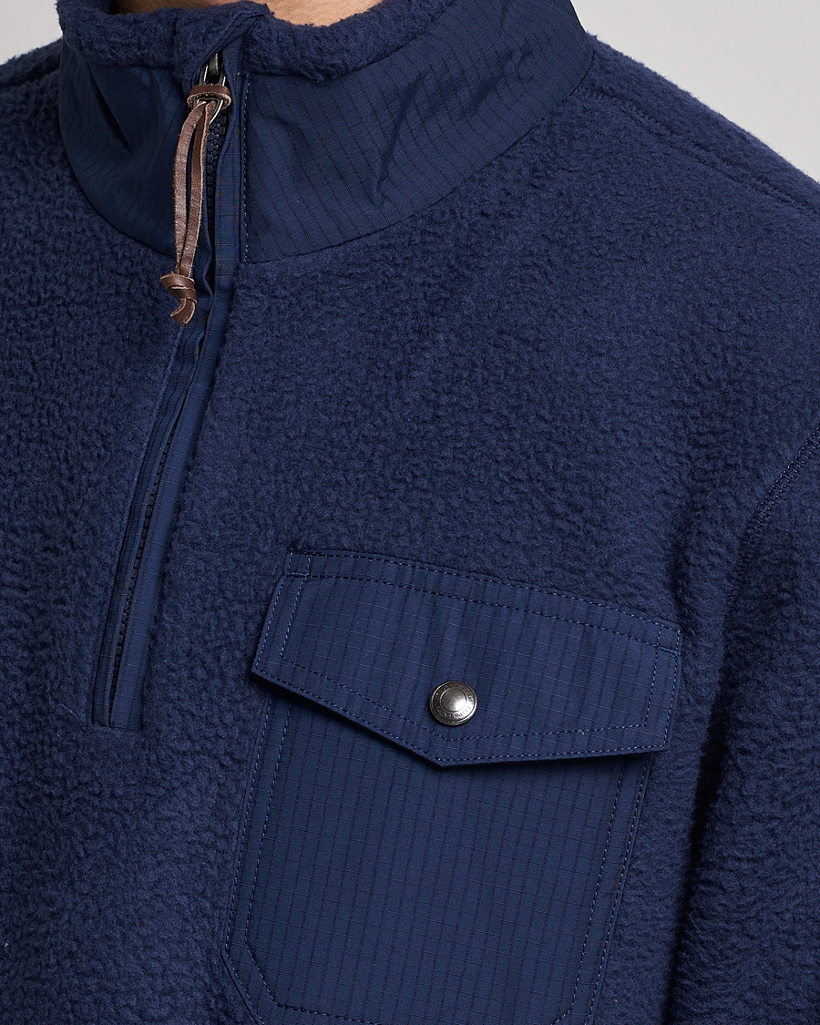 Herren | Pullover | Polo Ralph Lauren | Curly Sherpa Half Zip Newport Navy