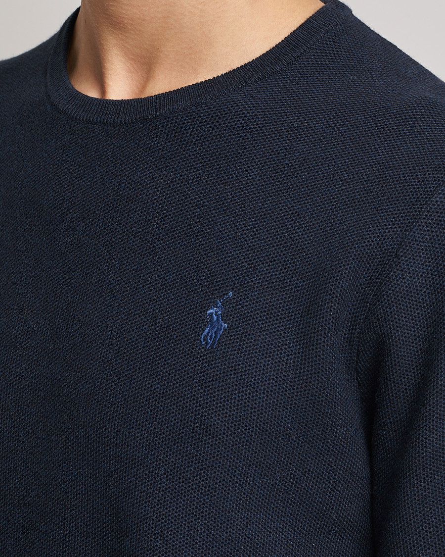 Herren | Pullover | Polo Ralph Lauren | Textured Crew Neck Sweater Navy Heather