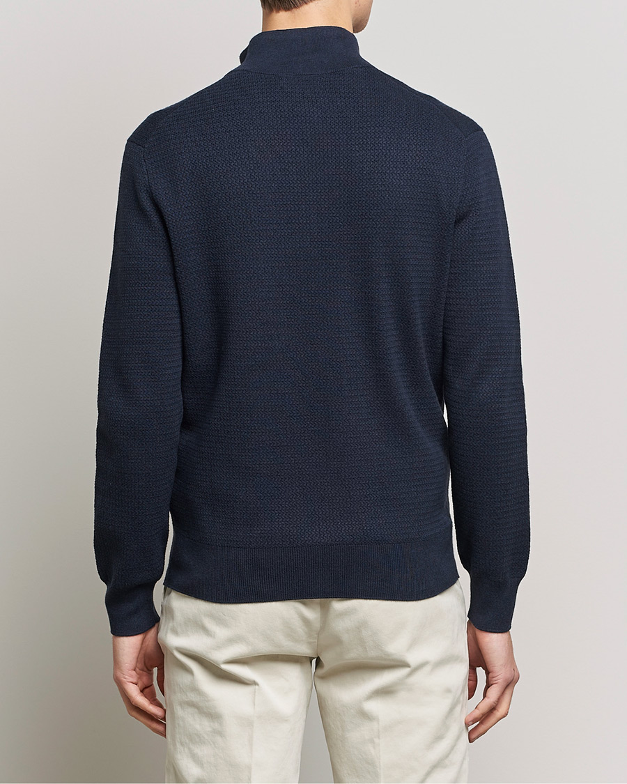 Herren | Pullover | Polo Ralph Lauren | Textured Half Zip Navy Heather